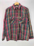 ファイブブラザー FIVE BROTHER 90S TALLMAN マドラスチェック 両フラップ ヘビーネル シャツ メンズ import:L